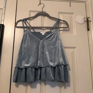 Velvet layered top - never worn